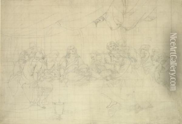 Study For 'the Last Supper' Oil Painting - Benjamin West