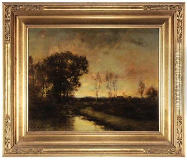 Late Sunset Oil Painting - Charles P. Appel