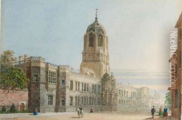 Christchurch College, Oxford Oil Painting - George Pyne