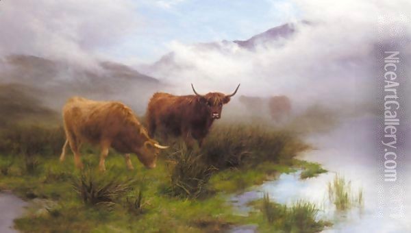 Moorland And Mist Oil Painting - Peter Graham