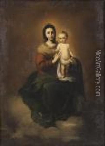 Madonna Mit Dem Kinde Oil Painting - Bartolome Esteban Murillo