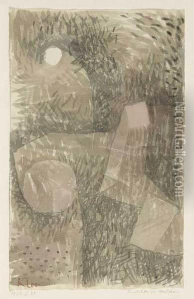 Fundstelle Bei Mondschein Oil Painting - Paul Klee