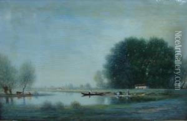 Near Nanterre Oil Painting - Gilbert Davis Munger