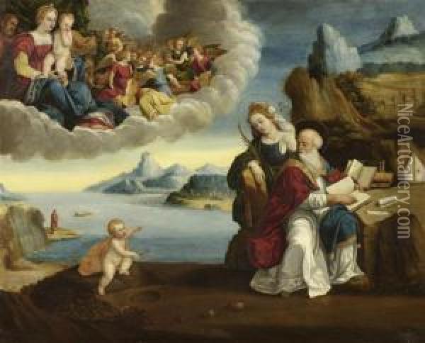 Vision Of Saint Augustin Oil Painting - Garofalo