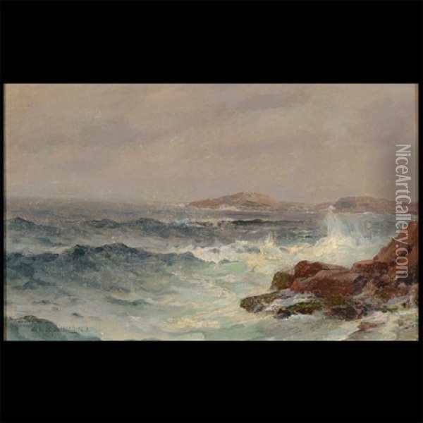 Crashing Waves Oil Painting - Mauritz Frederick Hendrick de Haas