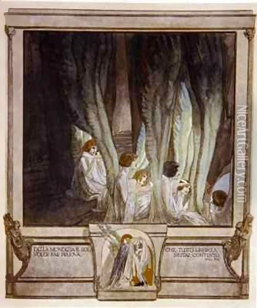 Illustration from Dante's 'Divine Comedy', Purgatory, Canto XXI 62 Oil Painting - Franz von (Choisy Le Conin) Bayros