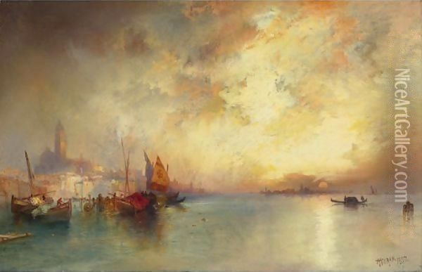 View Of Venice 3 Oil Painting - Thomas Moran