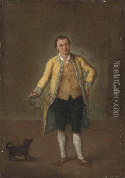 Portrait Of A Gentleman, Full-length, With A Dog Oil Painting - Pietro Longhi