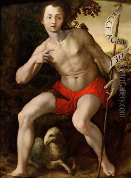 St. John the Baptist Oil Painting - Alessandro Allori