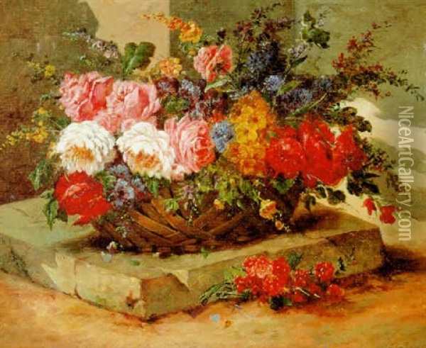 Blumenstilleben Oil Painting - Johann Wilhelm Preyer