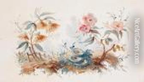 Floral Oil Painting - Jean-Baptiste Pillement