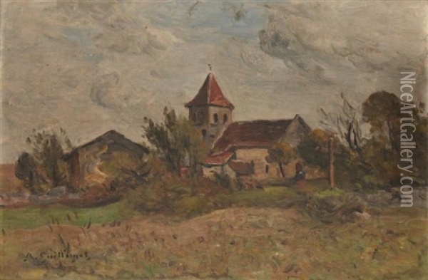 Eglise Dans Un Paysage Oil Painting - Gustave Achille Guillaumet