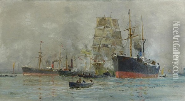 Coming Into Port Oil Painting - William Lionel Wyllie