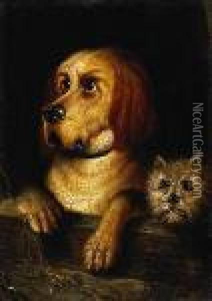 Dignity And Impudence Oil Painting - Landseer, Sir Edwin