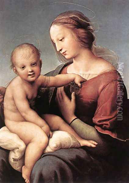 Madonna and Child (The Large Cowper Madonna) Oil Painting - Raffaelo Sanzio