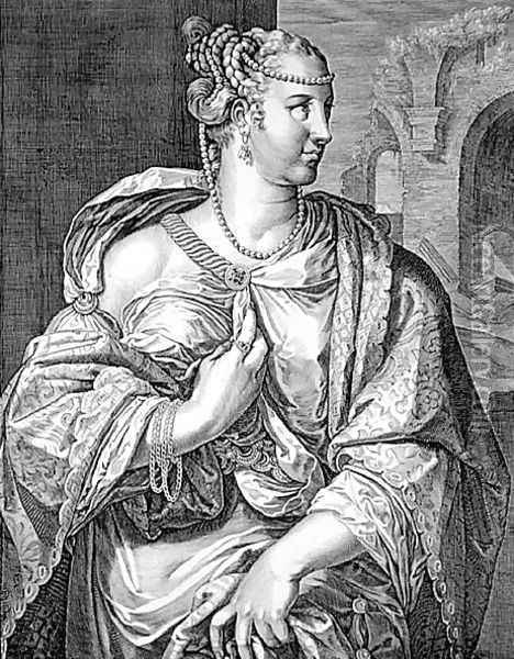 Lepida wife of Sergius Galba Oil Painting - Aegidius Sadeler or Saedeler