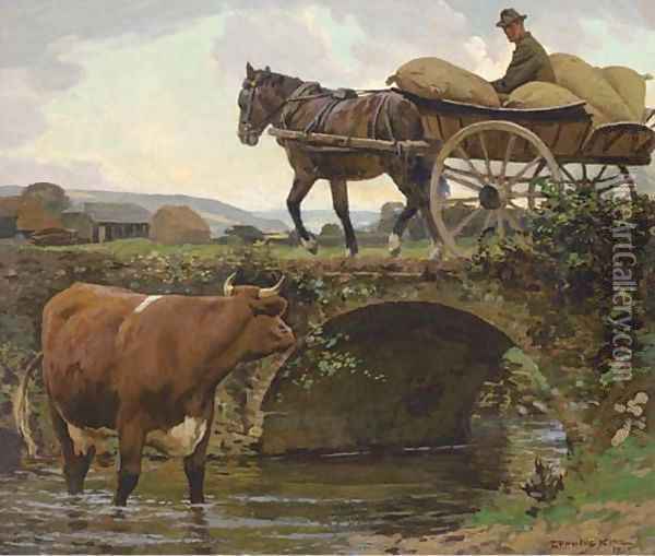 On the way home Oil Painting - William Gunning King