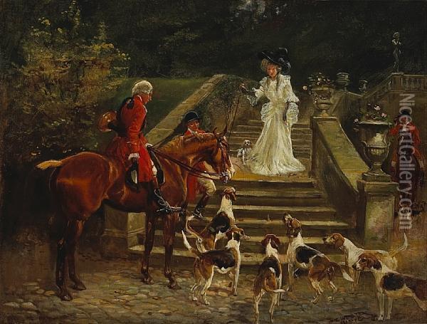 Return From The Hunt Oil Painting - Thomas Ivester Lloyd
