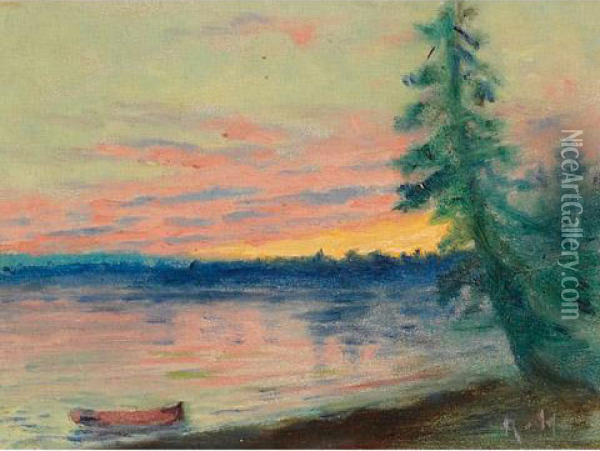 Mahone Bay, N.s. Oil Painting - Robert Harris
