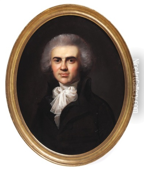 Portrait Of Dr. Jean Monod (geneva 1765 - Paris 1836) Oil Painting - Jens Juel