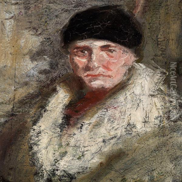 The Artist's Self-portrait Oil Painting - Eero Jarnefelt