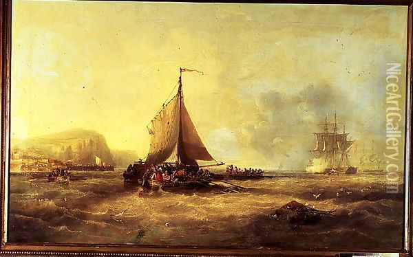 Farewell, Fair England, 1858 Oil Painting - James Wilson Carmichael