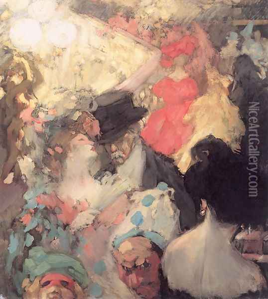 Fancy-dress Ball 1907 Oil Painting - Janos Vaszary