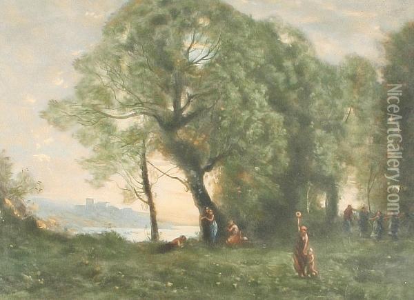 Woodland Scene Oil Painting - Henry Scott Bridgwater