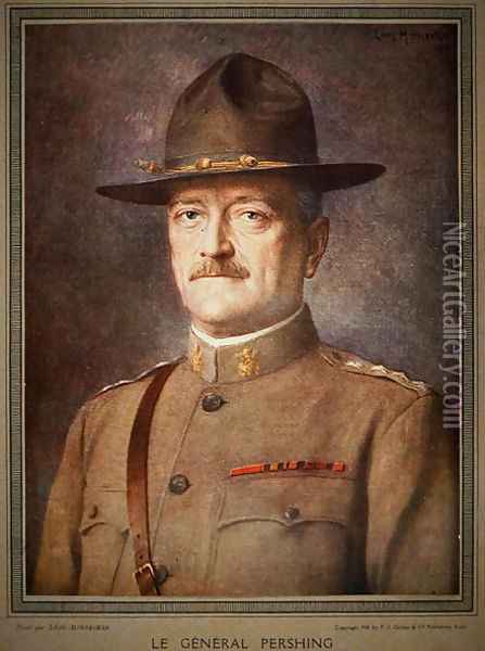 Portrait of General Pershing Oil Painting - Leon Hornecker