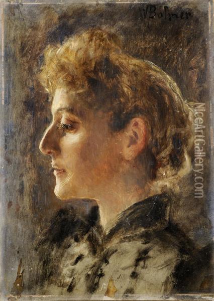 Portrait De Femme De Profil Oil Painting - Wilhelm Balmer