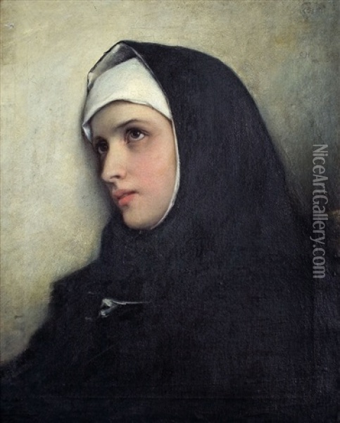 Bildnis Einer Ordensfrau Oil Painting - Gabriel von Max