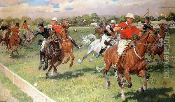 The Polo Game Oil Painting - Ludwig Koch