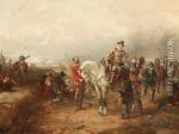 Sir Philip Sidney On The Field Of Battle Oil Painting - Robert Alexander Hillingford