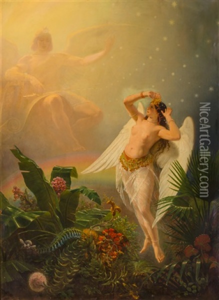 Paradise And The Peri Oil Painting - Emanuel Leutze