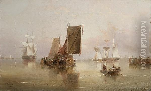 The Hay Barge Oil Painting - Henry Redmore
