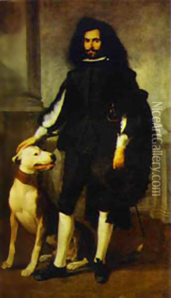 Portrait Of Andres De Andrade I La Col 1656-1660 Oil Painting - Bartolome Esteban Murillo