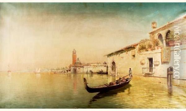 Gondole A Venise Oil Painting - Egidio Da Rubelli