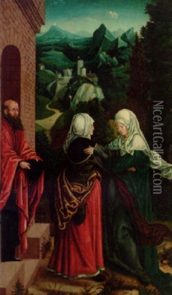 The Visitation Oil Painting - Albrecht Duerer