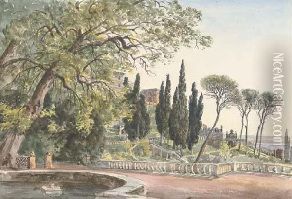 The Villa D'este Oil Painting - Harriet Cheney