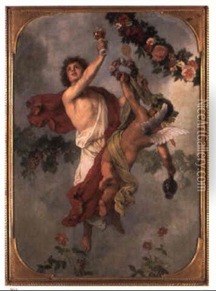 Allegoriska Motiv Oil Painting - Georg Cornicelius