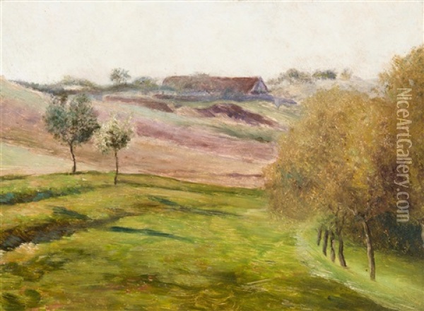 Spring Landscape Oil Painting - Frantisek Kavan