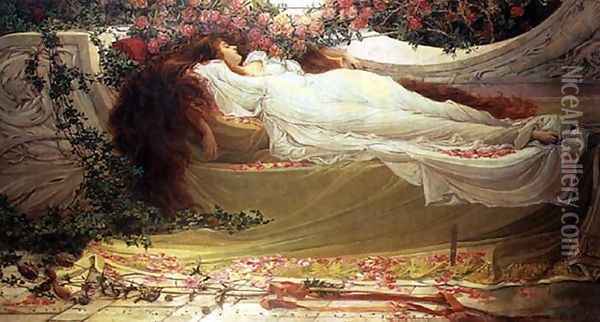 Sleeping Beauty Oil Painting - Thomas Ralph Spence