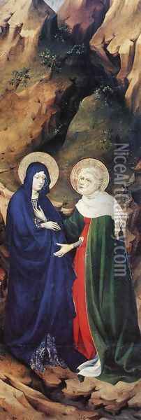 The Visitation, 1393-99 Oil Painting - Melchior Broederlam