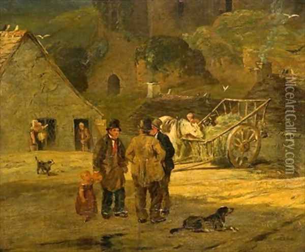 The Village Gossip Oil Painting - William Collins