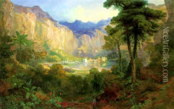The Valley Of Happiness Oil Painting - William West