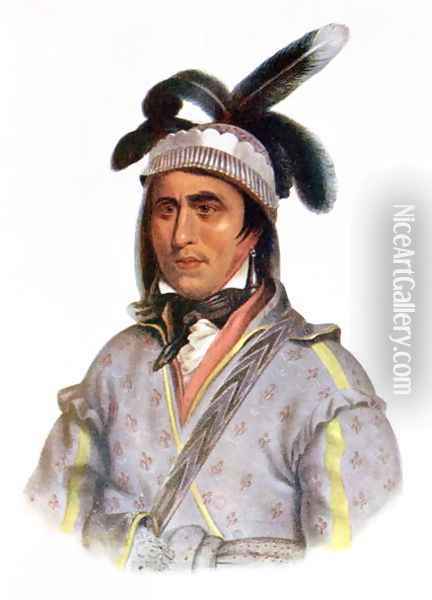 Opothle Yoholo a Creek Chief Oil Painting - Charles Bird King