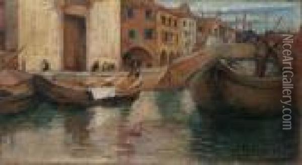 Canale A Venezia Oil Painting - Hector Nava