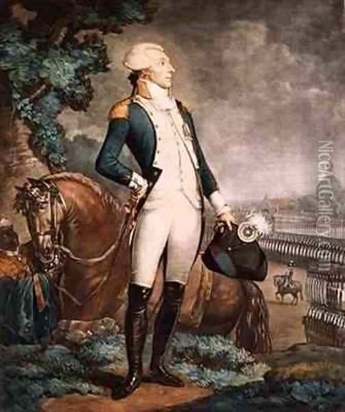 Portrait of the Marquis de La Fayette 1757-1834 commander of the National Guard Oil Painting - Philibert-Louis Debucourt