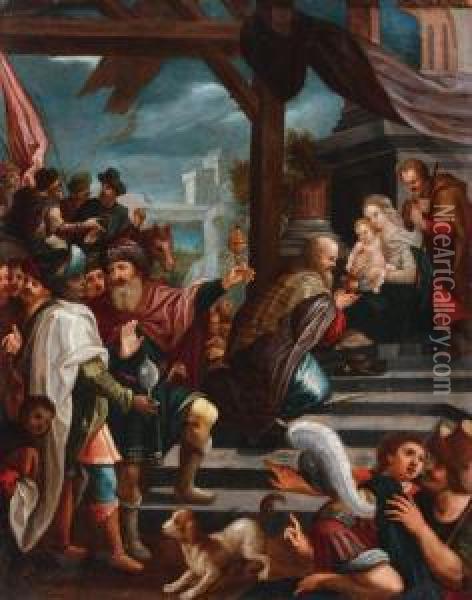 The Adoration Ofthe Magi Oil Painting - Otto van Veen
