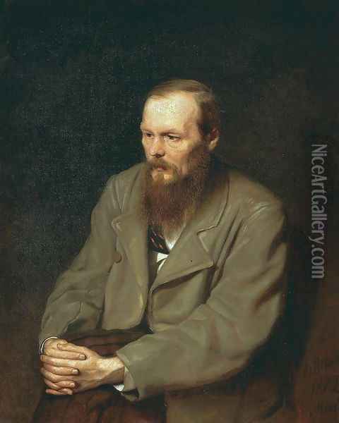 Portrait of the Writer Fyodor Dostoyevsky 1872 Oil Painting - Vasily Perov